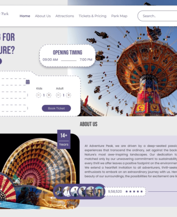 sites internet pour parcs d'attractions