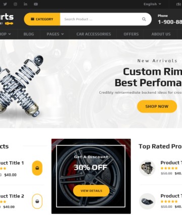 Template auto-parts-garage