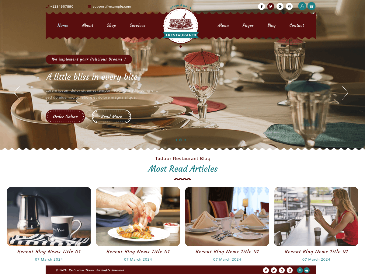 création de sites web pour restaurants