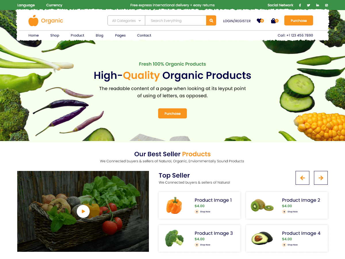 Template Organic Market
