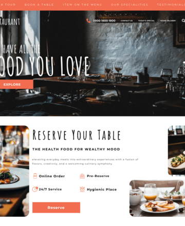 création de sites web pour restaurants