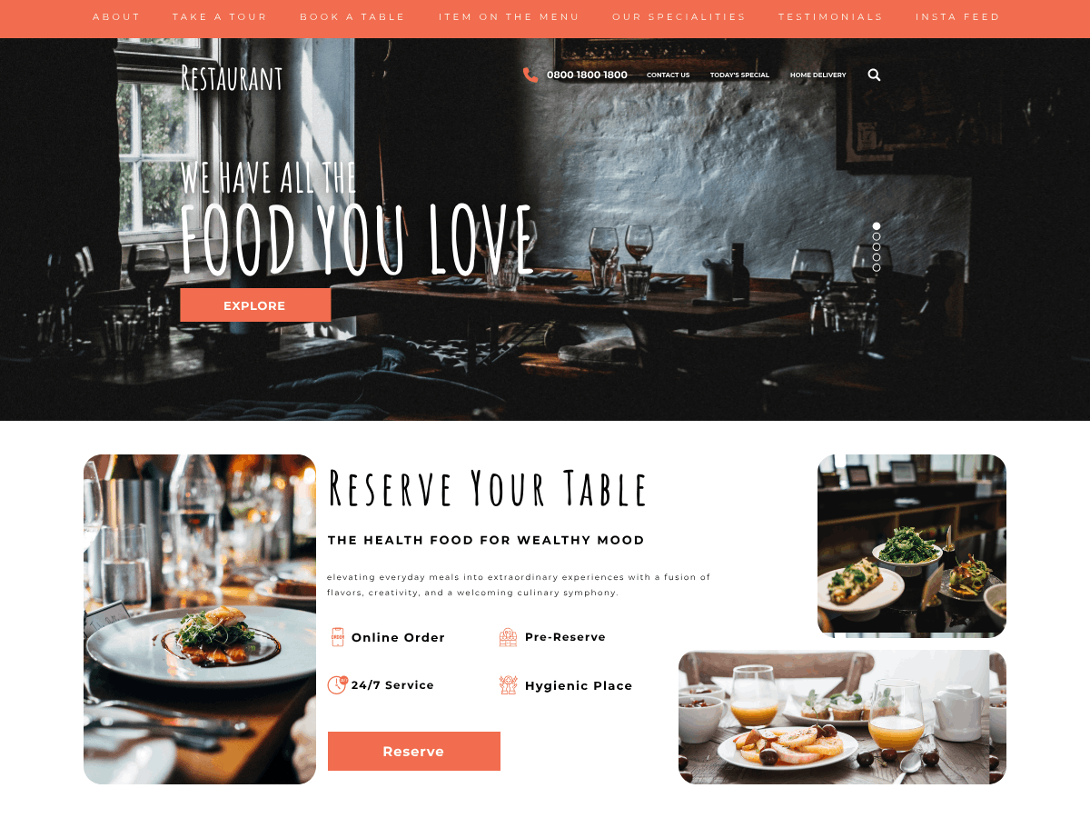 création de sites web pour restaurants