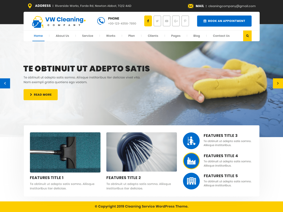 Template VW Cleaning Company