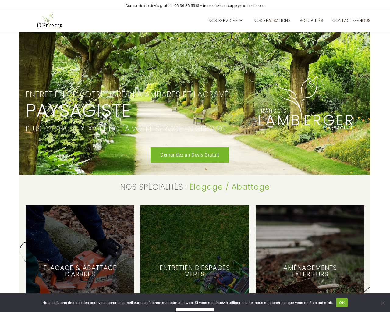 Votre entretien élagage gironde