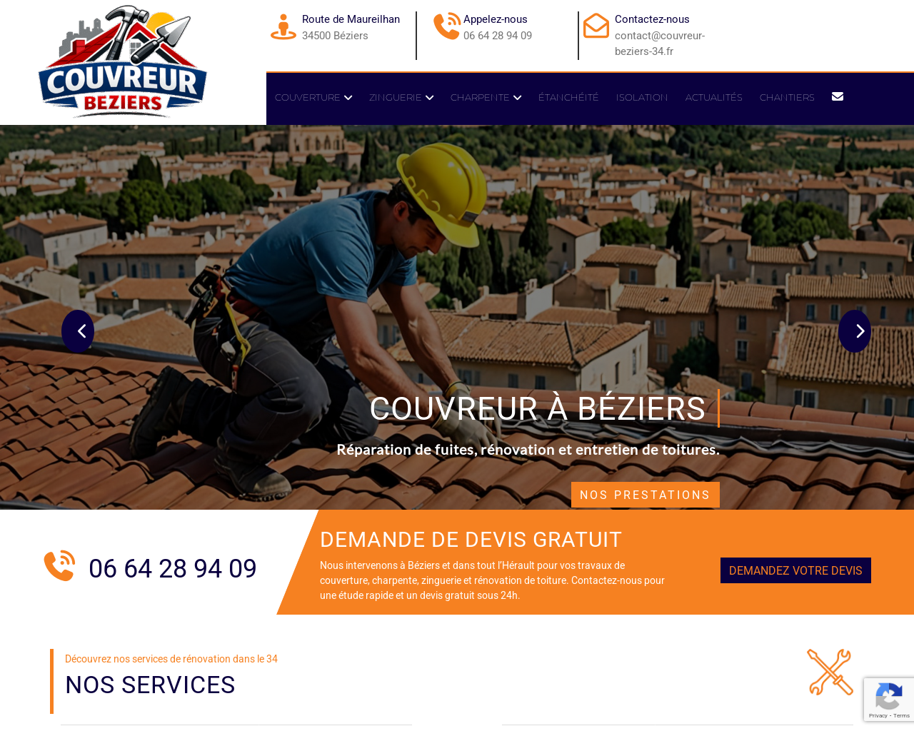 Couvreur Béziers 34